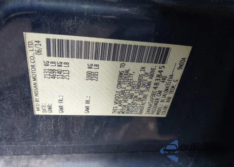 2014 Nissan Maxima 3.5 S/3.5 Sv from USA, damaged, VIN 1N4AA5AP3EC483845